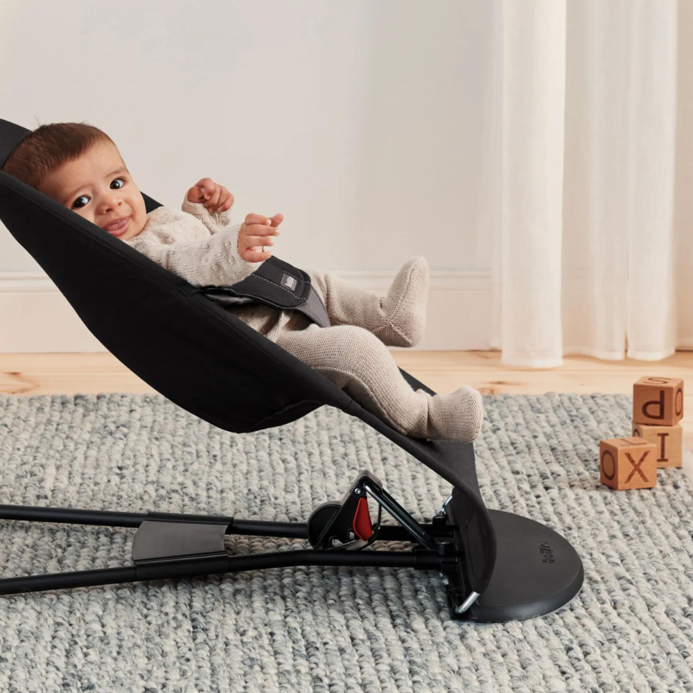 BabyBjorn - Balansoarul Balance Soft Black/Dark Gray, Tesatura