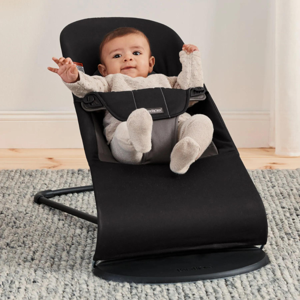BabyBjorn - Balansoarul Balance Soft Black/Dark Gray, Tesatura