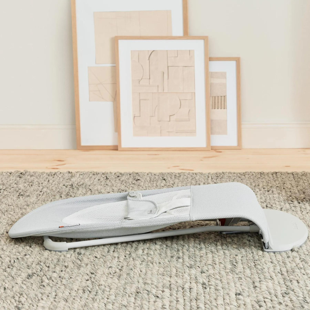 BabyBjorn - Balansoarul Balance Soft Silver/White, Mesh