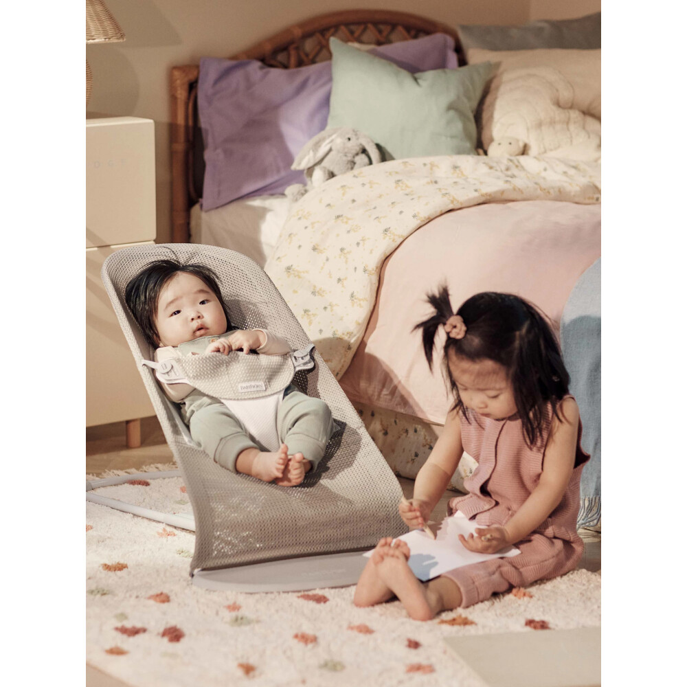 Baby Bjorn - Balansoar Balance Soft, Grey Beige/White, Mesh 