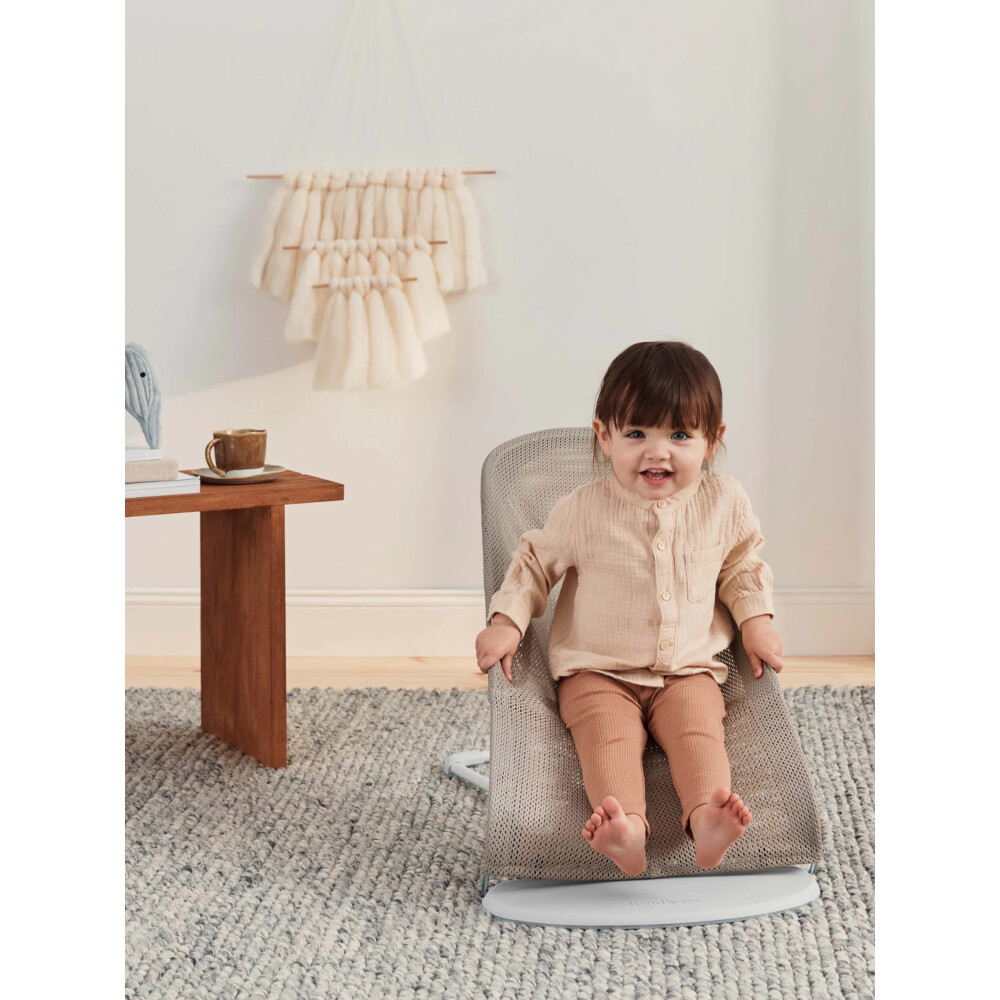 Baby Bjorn - Balansoar Balance Soft, Grey Beige/White, Mesh 