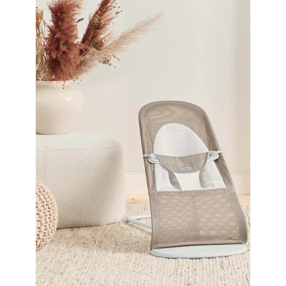 Baby Bjorn - Balansoar Balance Soft, Grey Beige/White, Mesh 