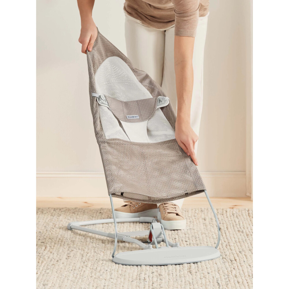 Baby Bjorn - Balansoar Balance Soft, Grey Beige/White, Mesh 