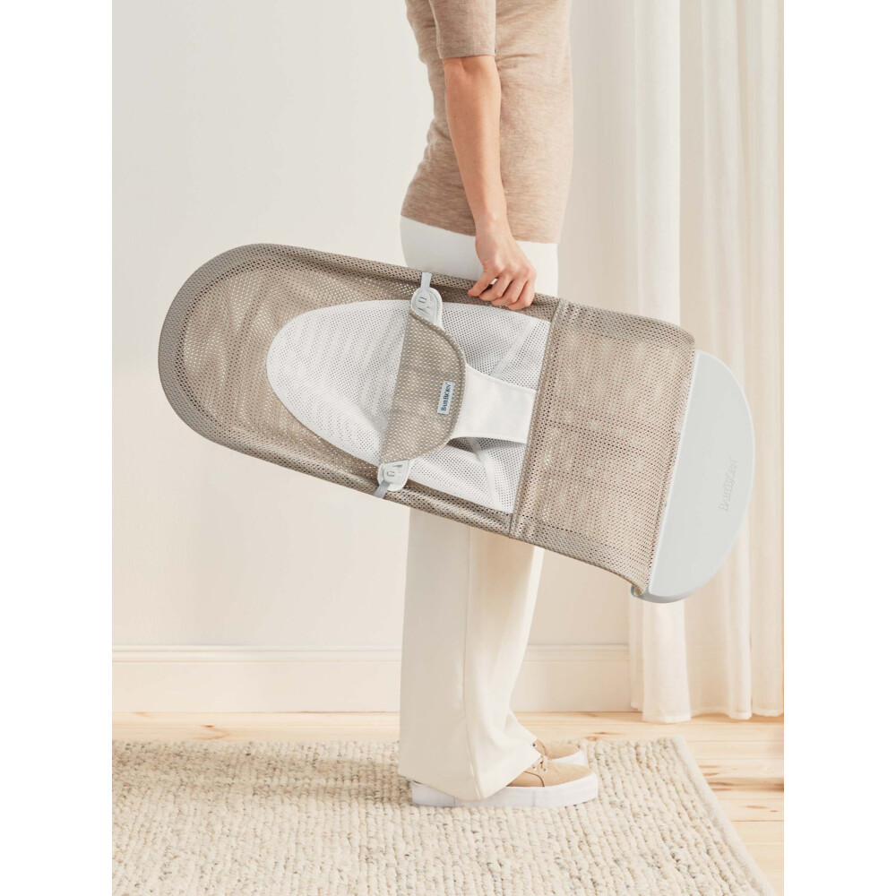Baby Bjorn - Balansoar Balance Soft, Grey Beige/White, Mesh 