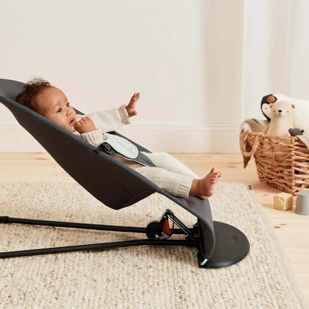 BabyBjorn - Balansoar Balance Dark Gray cu detalii Gray, Tesatura-Tricot