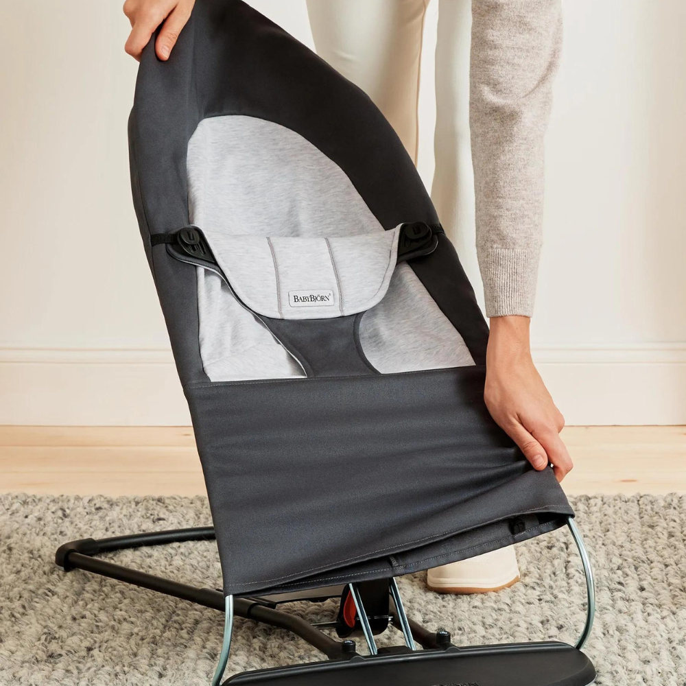 BabyBjorn - Balansoar Balance Dark Gray cu detalii Gray, Tesatura-Tricot