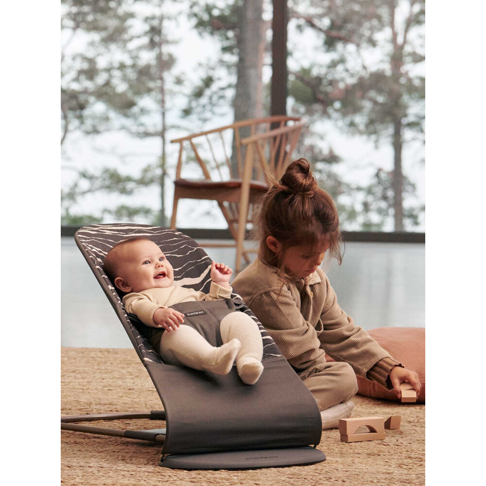 BabyBjorn - Balansoar Bliss Anthracite/Landscape Bumbac - Editie Limitata