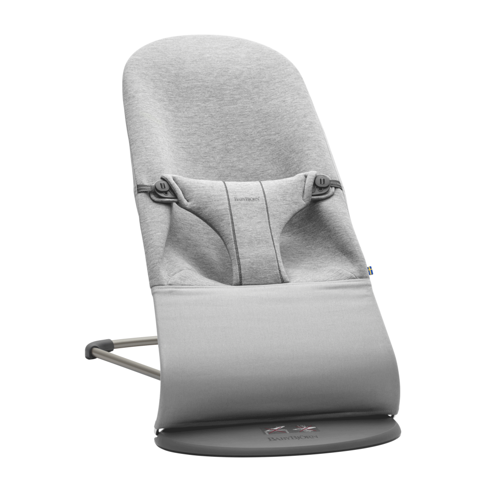 BabyBjorn - Balansoar Bliss Light Grey, 3D Jersey, cu bara de jucarii 