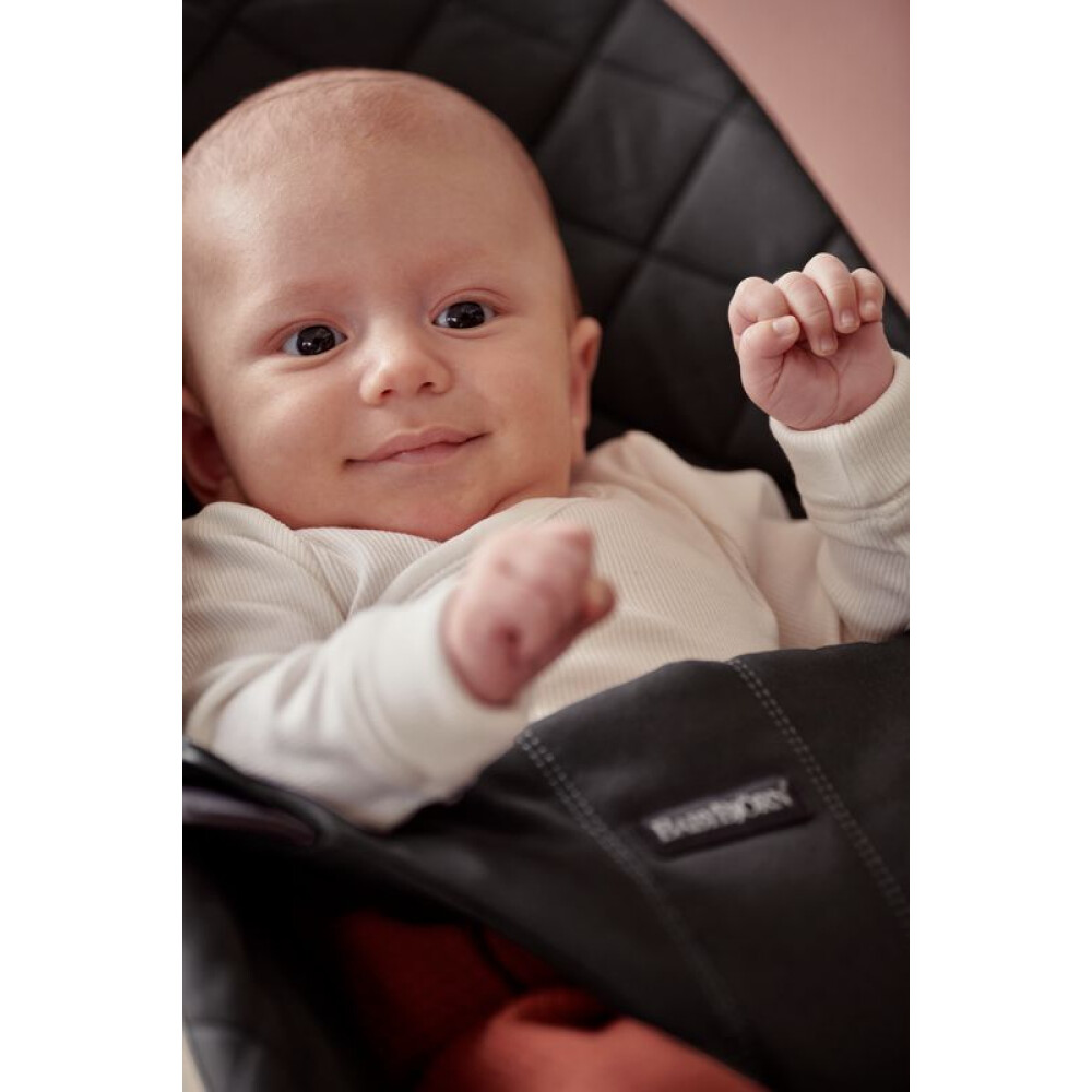 BabyBjorn - Balansoar Bliss Black din tesatura matlasata cu aspect Clasic