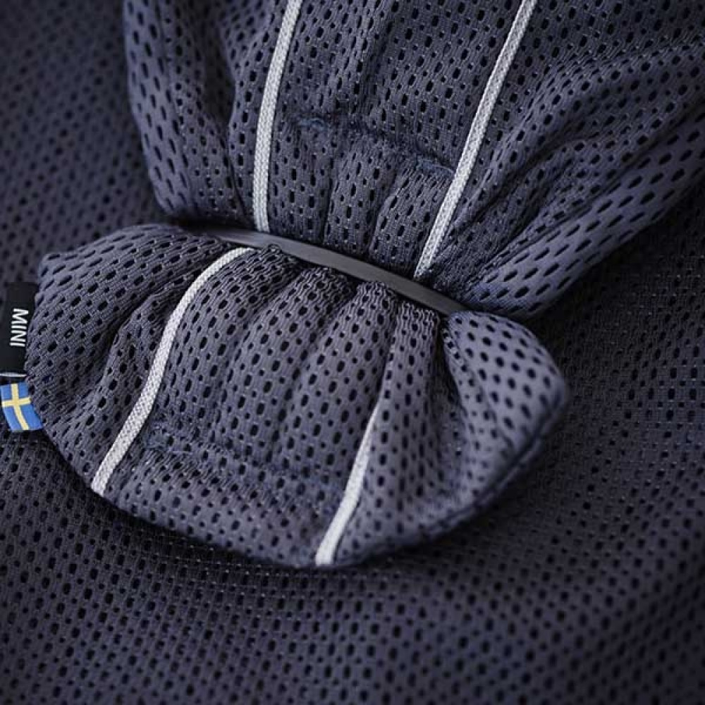 BabyBjorn - Marsupiu anatomic Mini, cu pozitii multiple de purtare, Anthracite, 3D Mesh