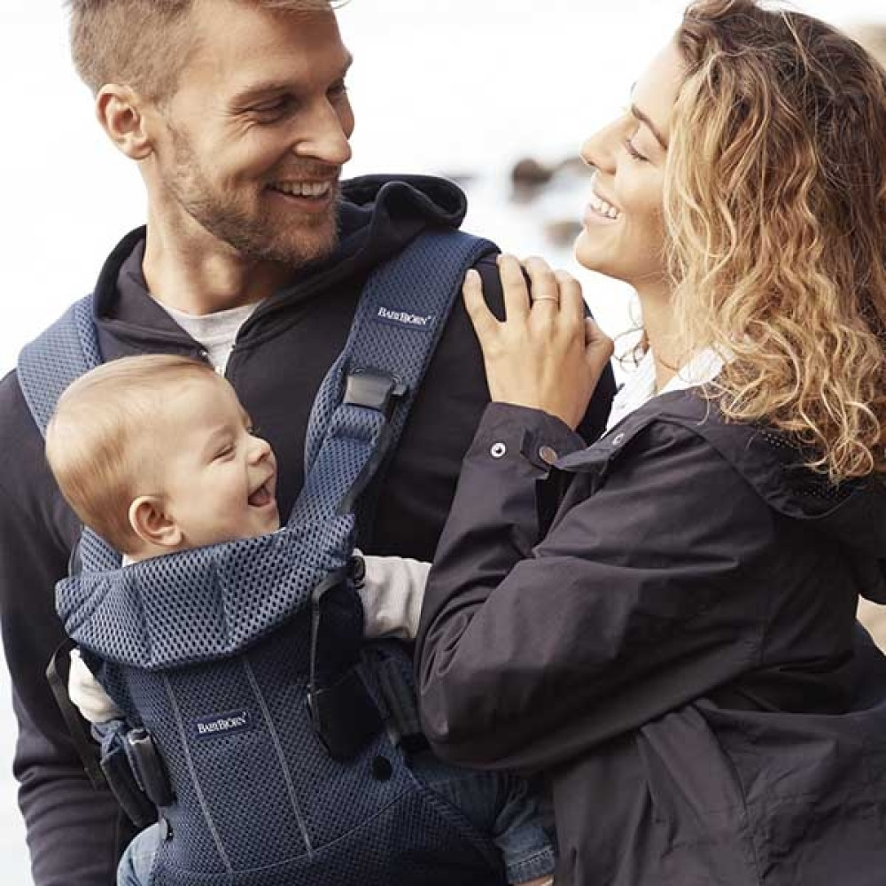 BabyBjorn - Marsupiu anatomic One Air - Navy Blue, 3D Mesh