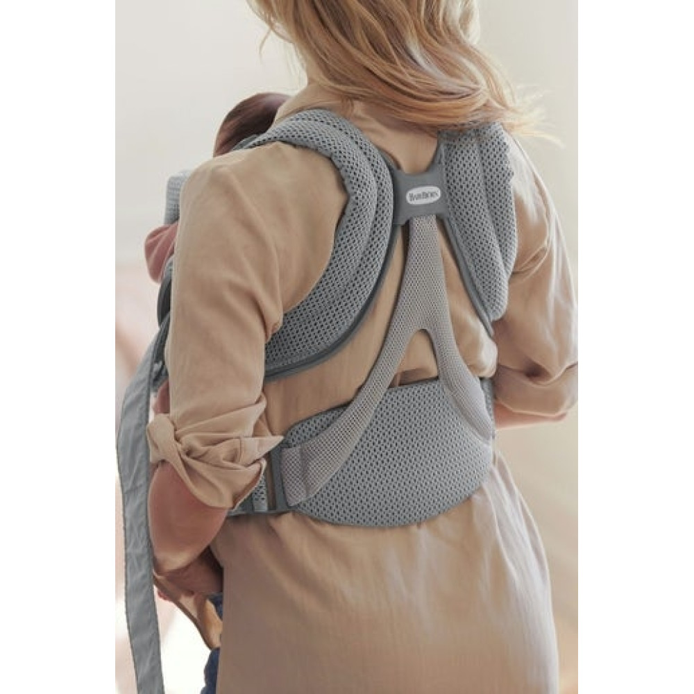 BabyBjorn - Marsupiu anatomic Move, Grey, 3D Mesh