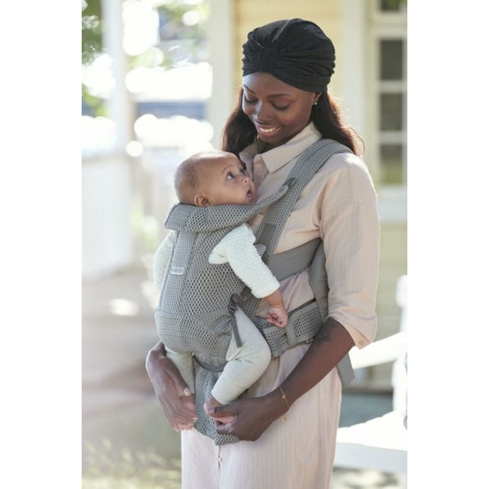 BabyBjorn - Marsupiu anatomic Move, Grey, 3D Mesh