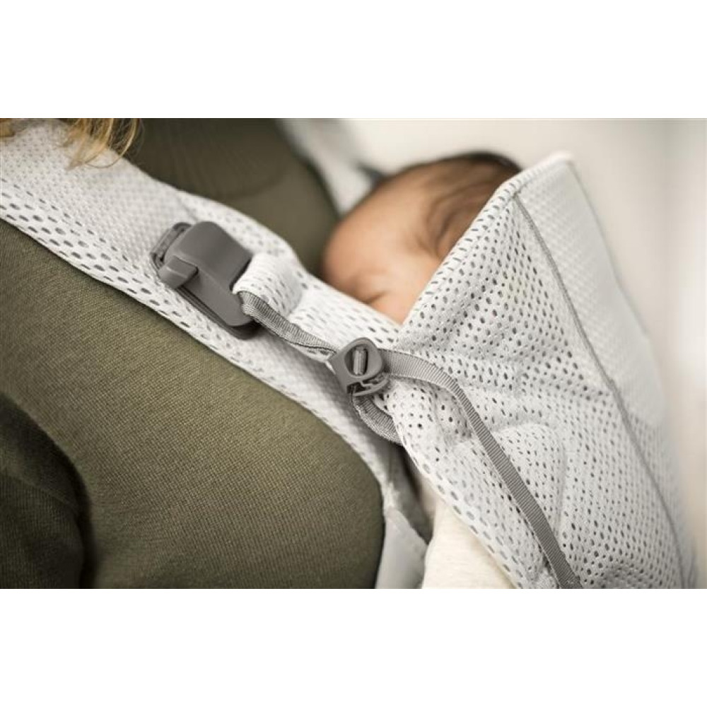 BabyBjorn - Marsupiu anatomic One Air - Silver, 3D Mesh