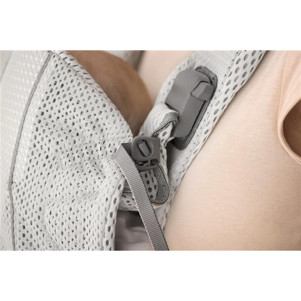 BabyBjorn - Marsupiu anatomic One Air - Silver, 3D Mesh