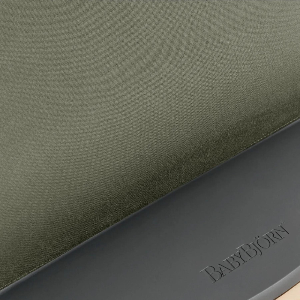BabyBjorn - Balansoar Bliss Dark Green din tesatura matlasata cu aspect Clasic