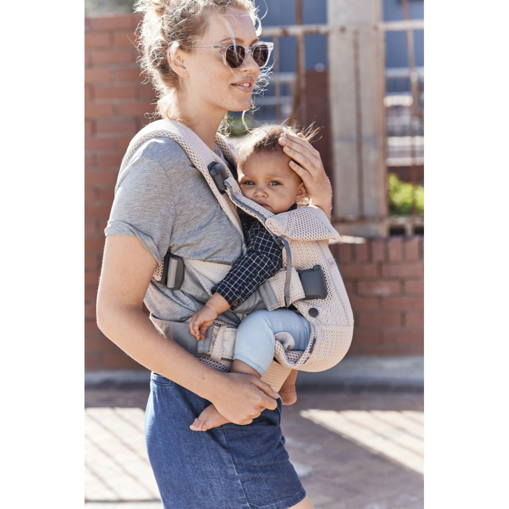 BabyBjorn - Marsupiu anatomic One Air - Pearly Pink, 3D Mesh