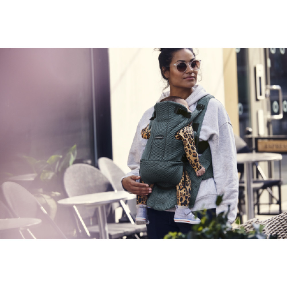 BabyBjorn - Marsupiu anatomic Move, Verde Salvie 3D Mesh