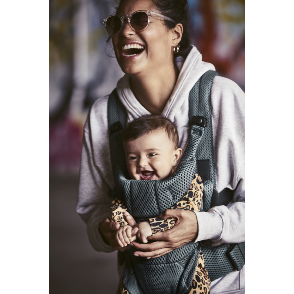 BabyBjorn - Marsupiu anatomic Move, Verde Salvie 3D Mesh