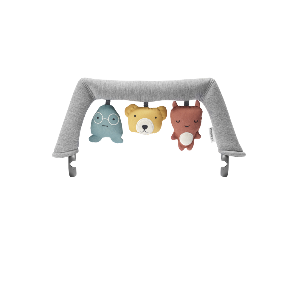 BabyBjorn - Balansoar Bliss Light Grey, 3D Jersey, cu bara de jucarii 