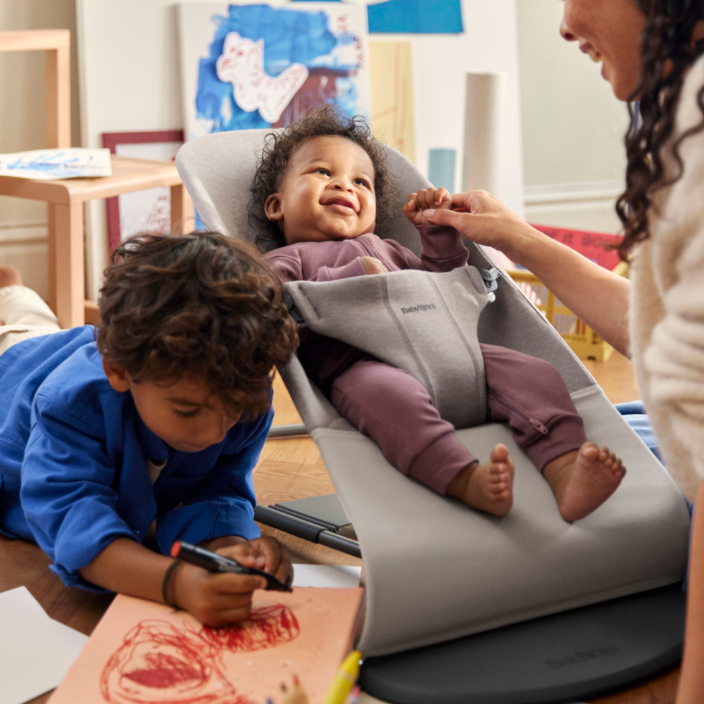 BabyBjorn - Balansoar Bliss Sand Grey, 3D Jersey