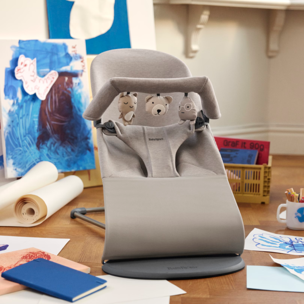 BabyBjorn - Balansoar Bliss Sand Grey, 3D Jersey