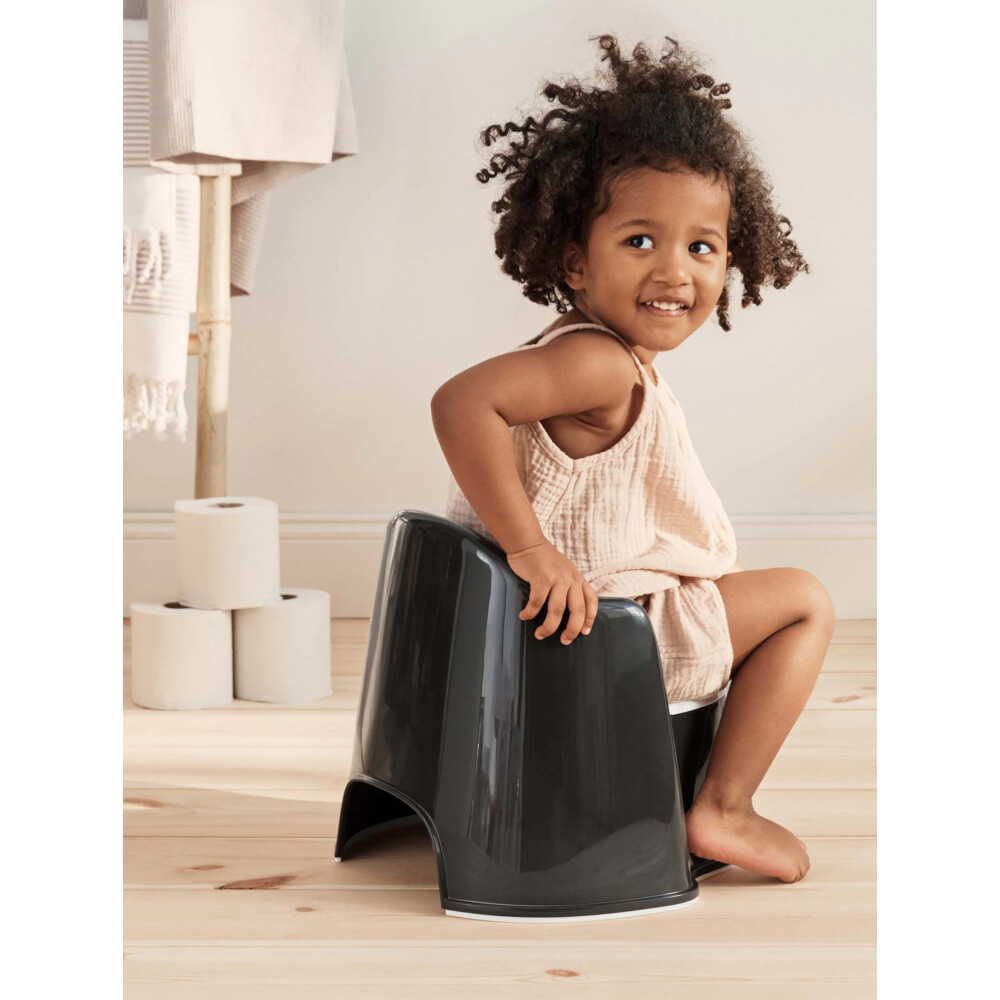 BabyBjorn - Olita cu protectie spate Potty Chair Black/White