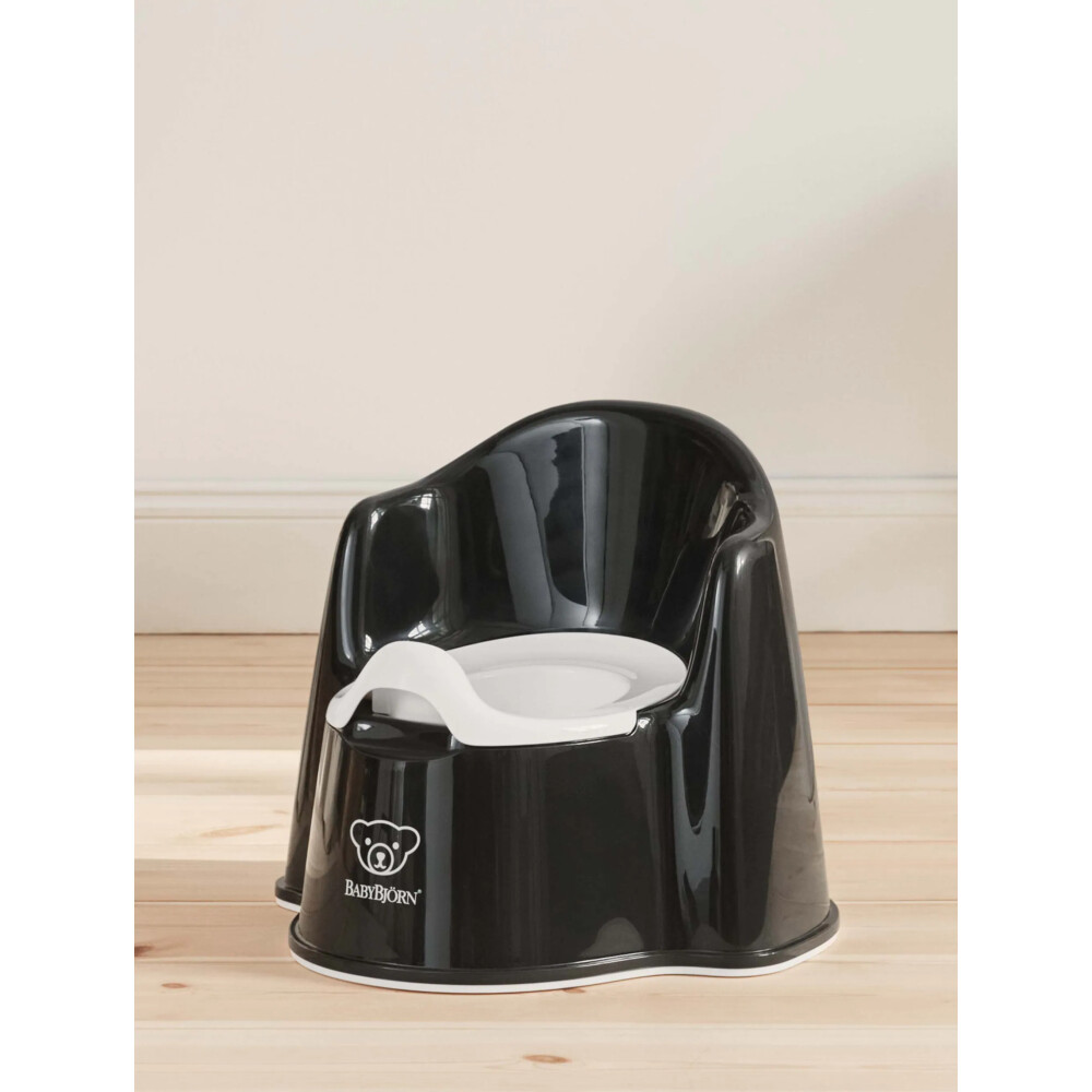 BabyBjorn - Olita cu protectie spate Potty Chair Black/White
