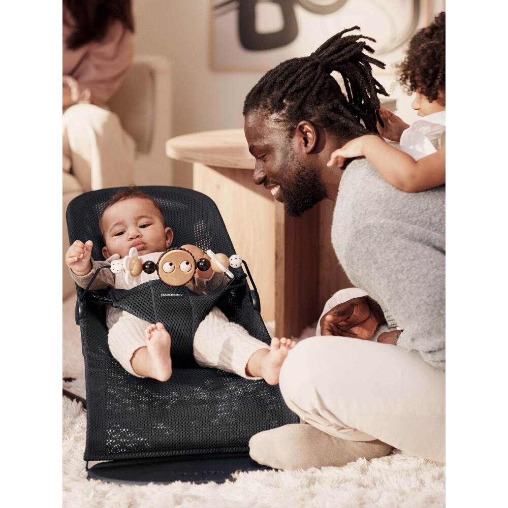 BabyBjorn - Bara de jucarii, Googly eyes Black/White– pentru balansoarele BabyBjorn