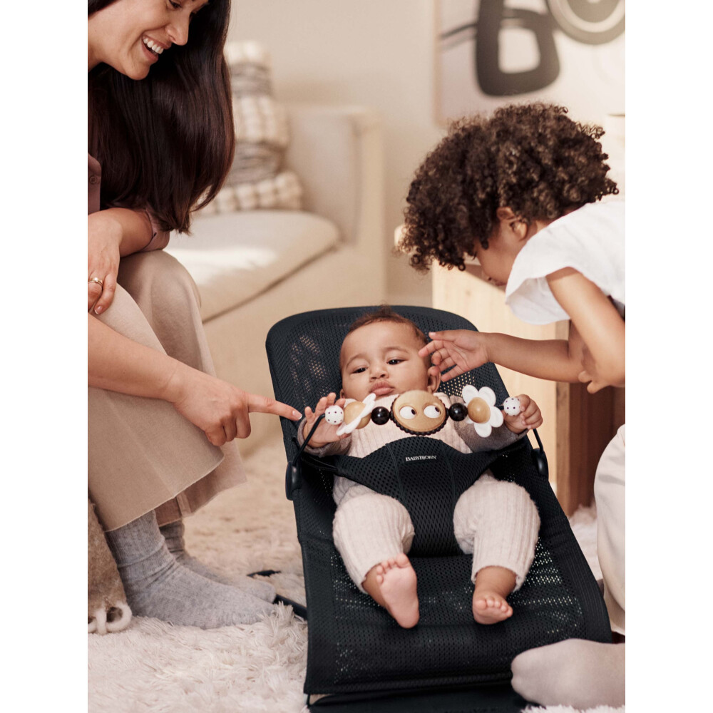 BabyBjorn - Bara de jucarii, Googly eyes Black/White– pentru balansoarele BabyBjorn