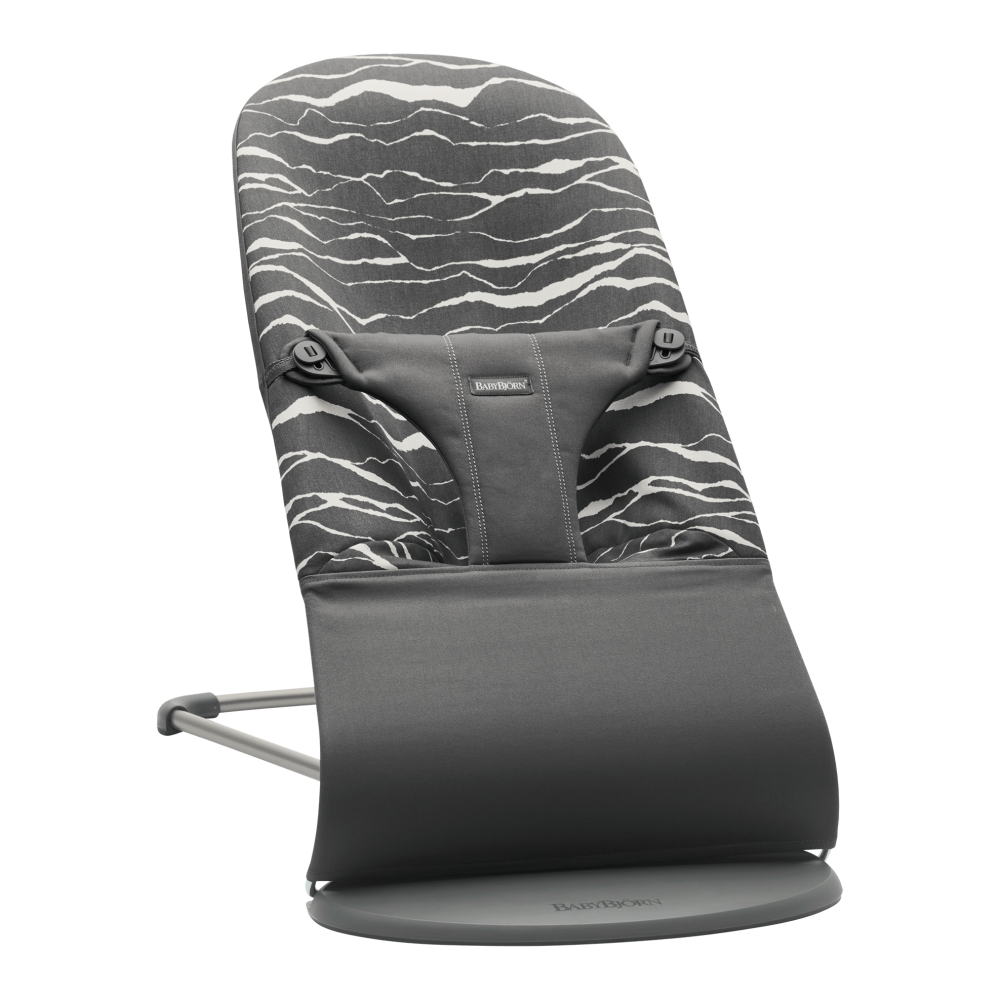 BabyBjorn - Balansoar Bliss Anthracite/Landscape Bumbac - Editie Limitata