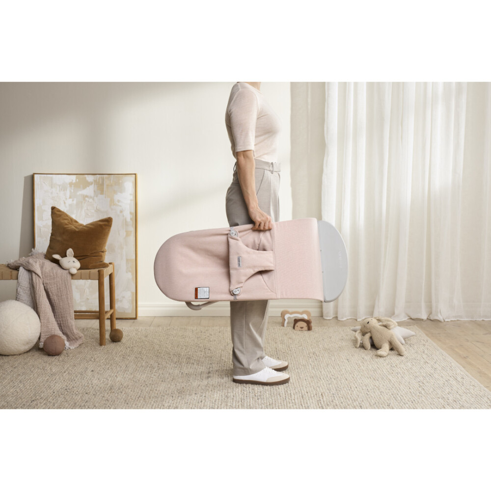 BabyBjorn - Balansoar Bliss Light Pink din tesatura melange cu aspect Clasic