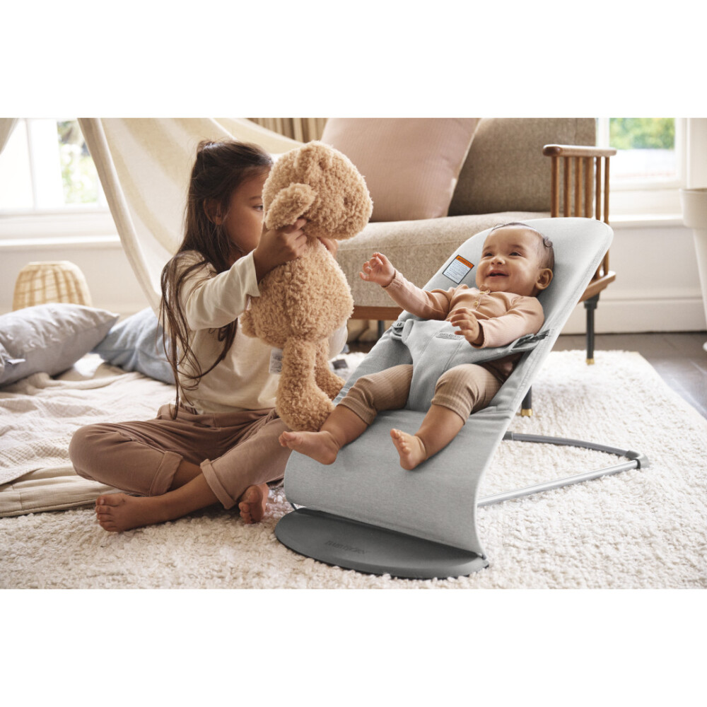 BabyBjorn - Balansoar Bliss Light Gray din tesatura melange cu aspect Clasic