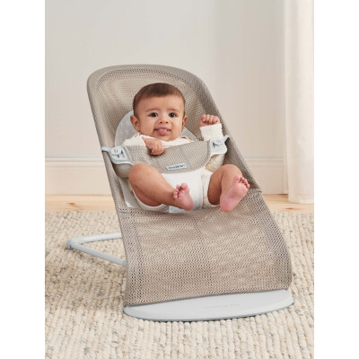 Baby Bjorn - Balansoar Balance Soft, Grey Beige/White, Mesh 