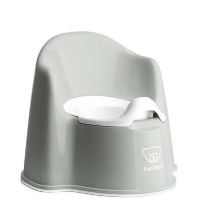 BabyBjorn – Olita cu protectie spate Potty Chair Grey / White