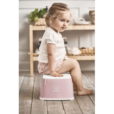 BabyBjorn – Treapta inaltator pentru baie – Step Stool – Powder Pink / White