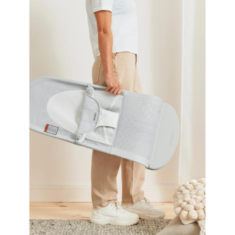BabyBjorn - Balansoarul Balance Soft Silver/White, Mesh