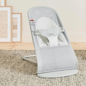 BabyBjorn - Balansoarul Balance Soft Silver/White, Mesh