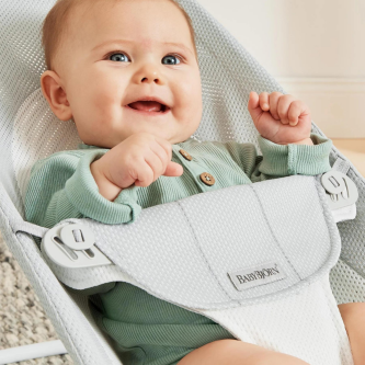 BabyBjorn - Balansoarul Balance Soft Silver/White, Mesh