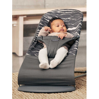 BabyBjorn - Balansoar Bliss Anthracite/Landscape Bumbac - Editie Limitata