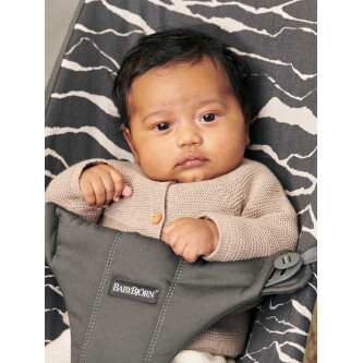 BabyBjorn - Balansoar Bliss Anthracite/Landscape Bumbac - Editie Limitata