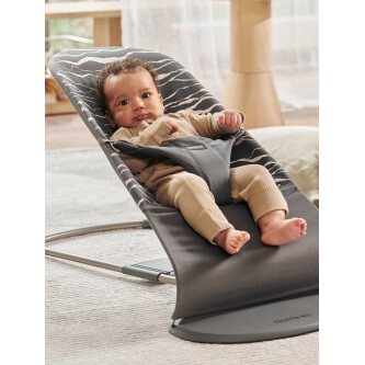 BabyBjorn - Balansoar Bliss Anthracite/Landscape Bumbac - Editie Limitata