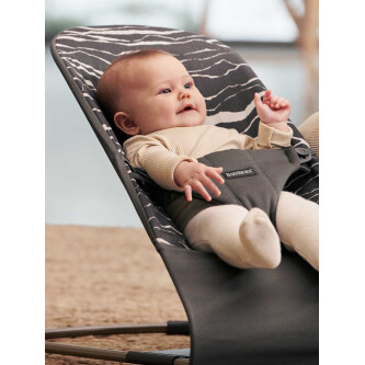 BabyBjorn - Balansoar Bliss Anthracite/Landscape Bumbac - Editie Limitata