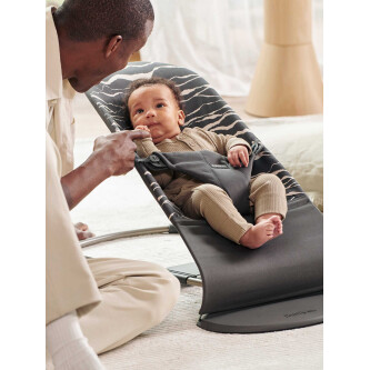 BabyBjorn - Balansoar Bliss Anthracite/Landscape Bumbac - Editie Limitata