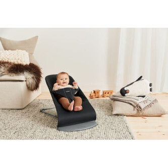BabyBjorn - Balansoar Bliss Black din tesatura matlasata cu aspect Clasic