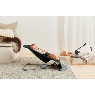 BabyBjorn - Balansoar Bliss Black din tesatura matlasata cu aspect Clasic