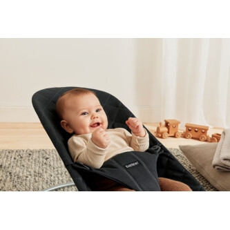 BabyBjorn - Balansoar Bliss Black din tesatura matlasata cu aspect Clasic