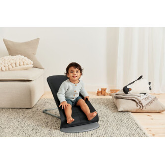 BabyBjorn - Balansoar Bliss Black din tesatura matlasata cu aspect Clasic