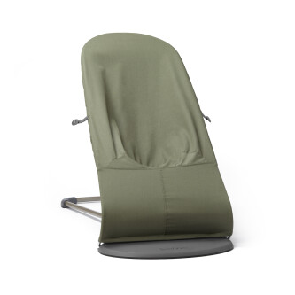 BabyBjorn - Balansoar Bliss Dark Green cu aspect delicat de petala, tesatura matlasata