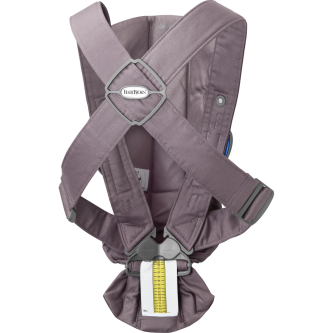 BabyBjorn - Marsupiu anatomic Mini, cu multiple pozitii de purtare, Dark Purple, Bumbac